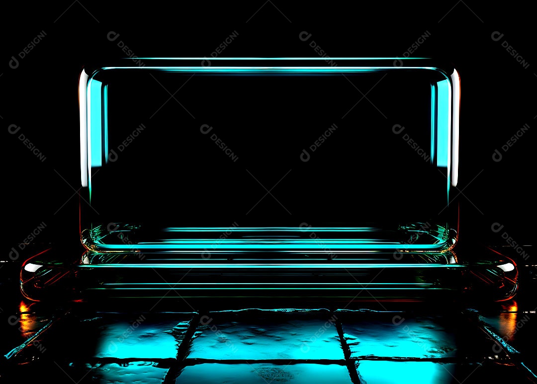 Design neon em formas neon no estilo minimalista