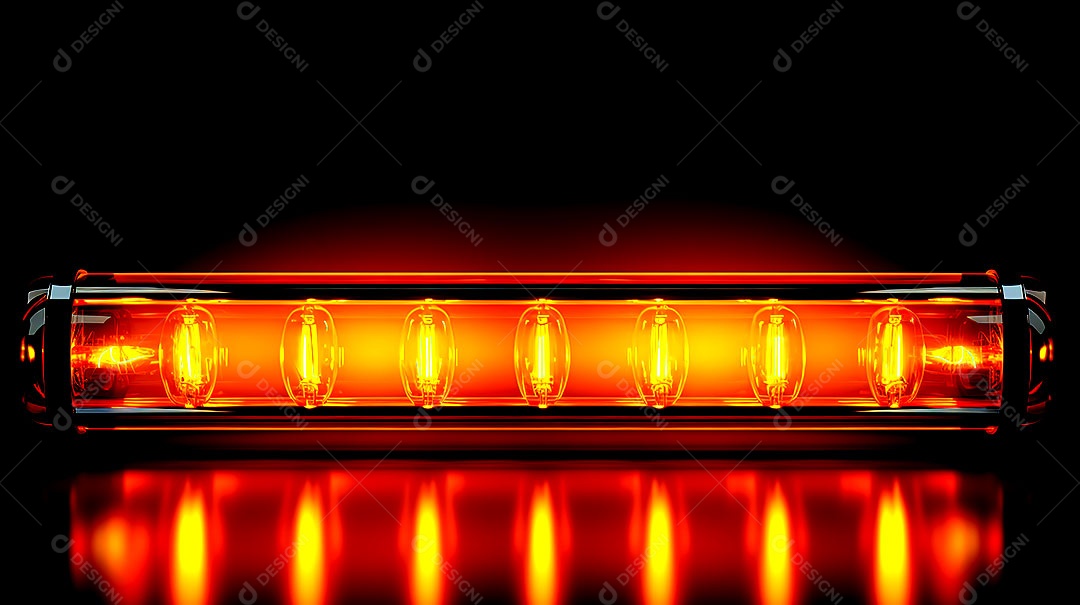 Luz neon mais clara em tons de fundo com padrão de luz amarela única