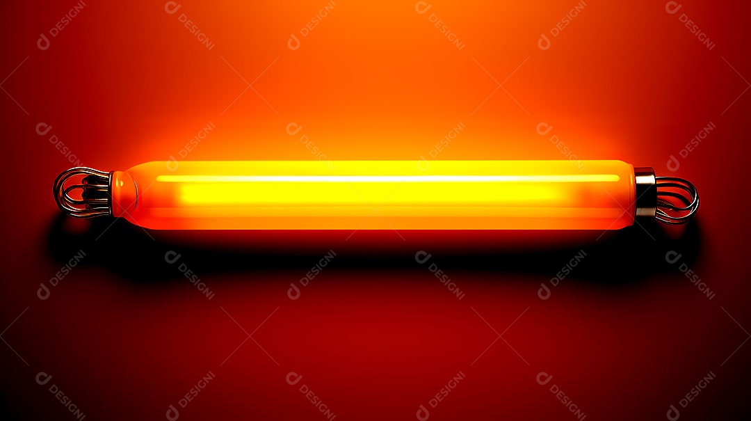 Luz neon mais clara em tons de fundo com padrão de luz amarela única