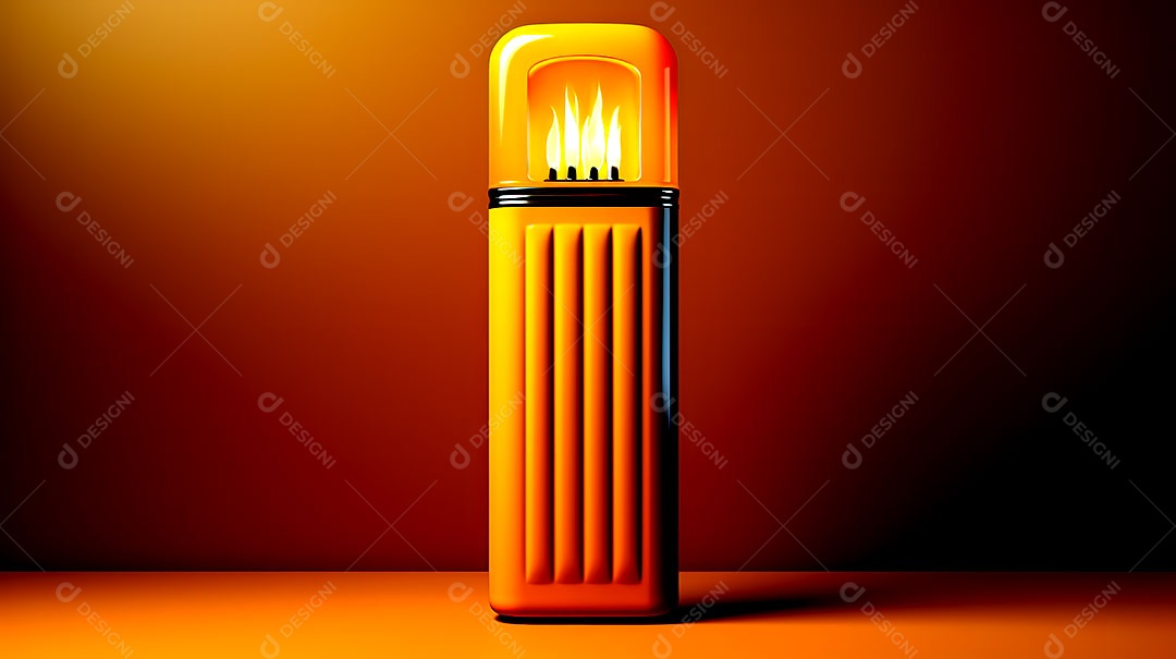 Luz neon mais clara em tons de fundo com padrão de luz amarela única