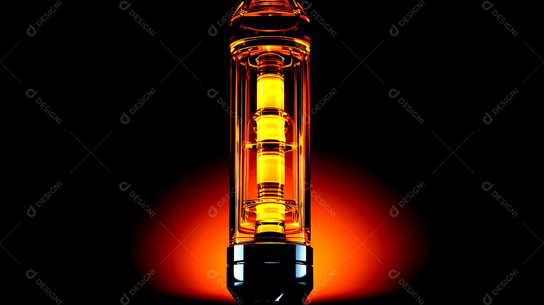 Luz neon mais clara em tons de fundo com padrão de luz amarela única