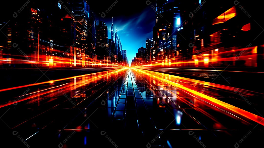 Fundos de neon com luzes de neon em um túnel