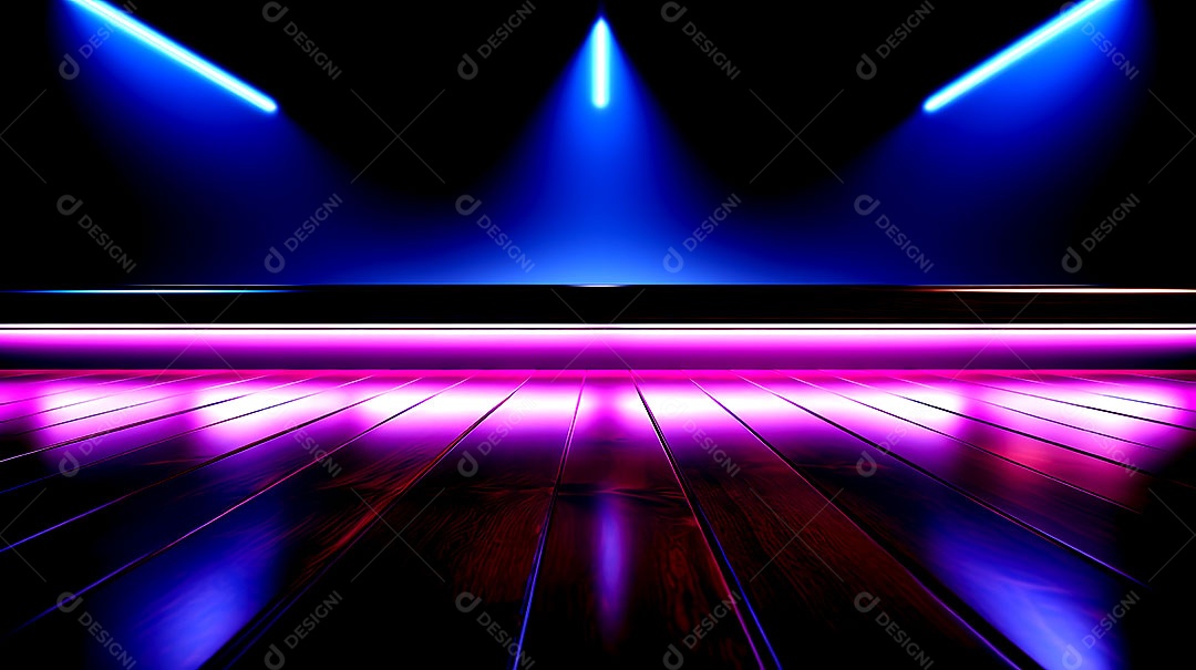 Fundo simples com luzes de tecnologia mínimas fundos de luzes de neon