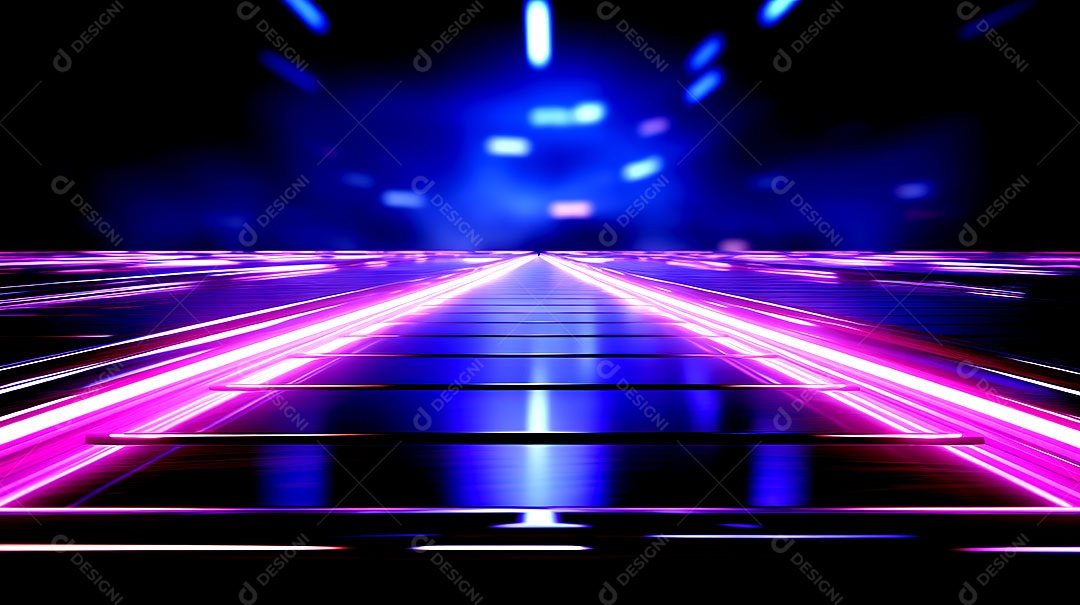 Fundo simples com luzes de tecnologia mínimas fundos de luzes de neon