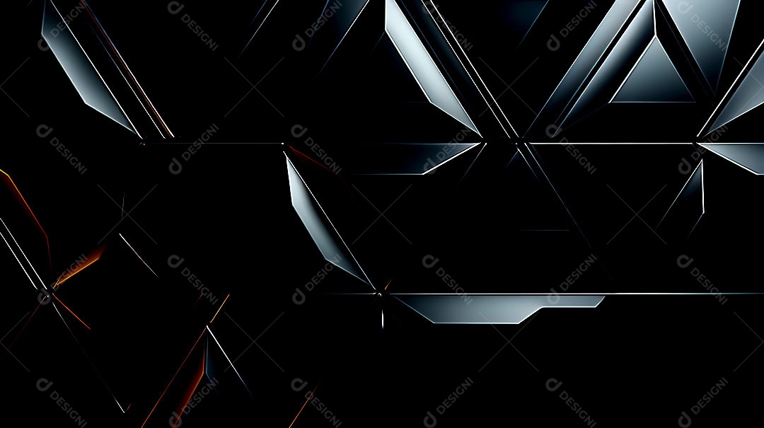 Fundo de parede semibrilhante com azulejos triangulares