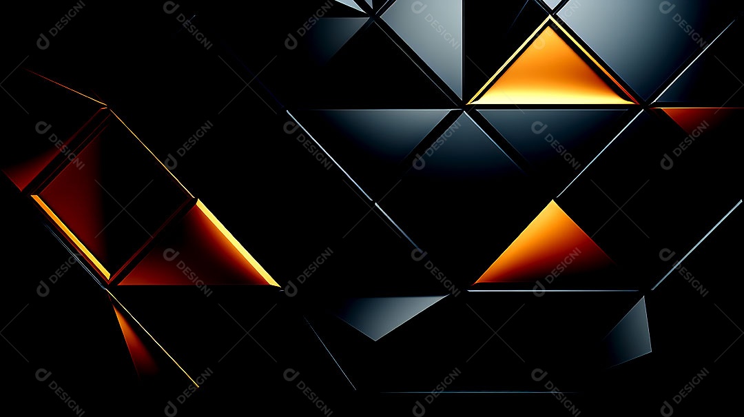 Fundo de parede semibrilhante com azulejos triangulares