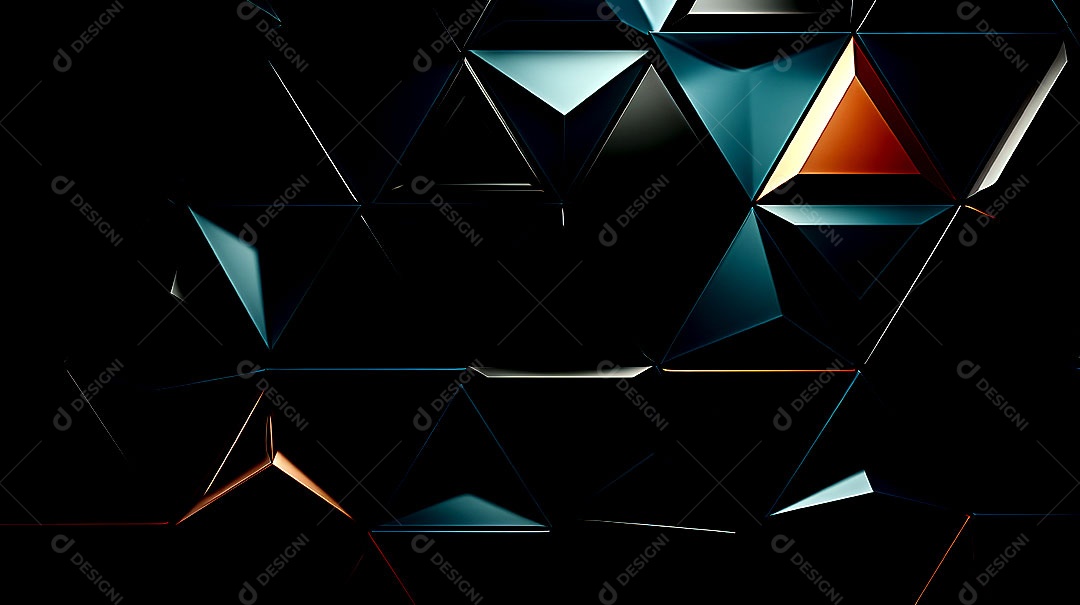 Fundo de parede semibrilhante com azulejos triangulares