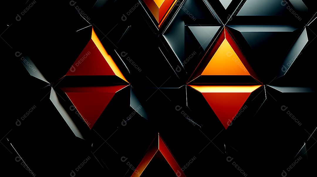 Fundo de parede semibrilhante com azulejos triangulares