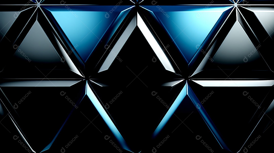 Fundo de parede semibrilhante com azulejos triangulares