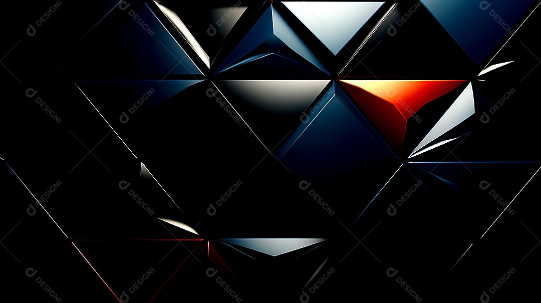 Fundo de parede semibrilhante com azulejos triangulares
