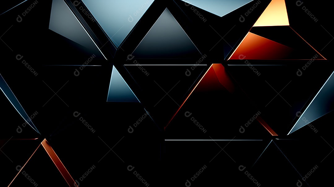 Fundo de parede semibrilhante com azulejos triangulares