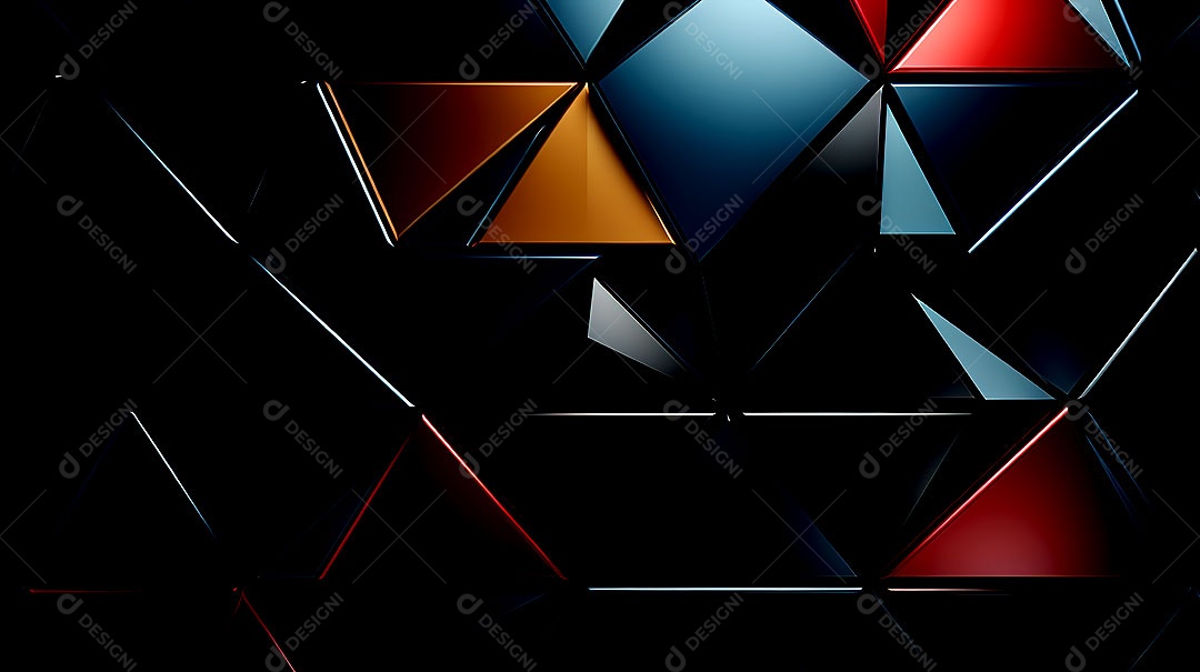 Fundo de parede semibrilhante com azulejos triangulares