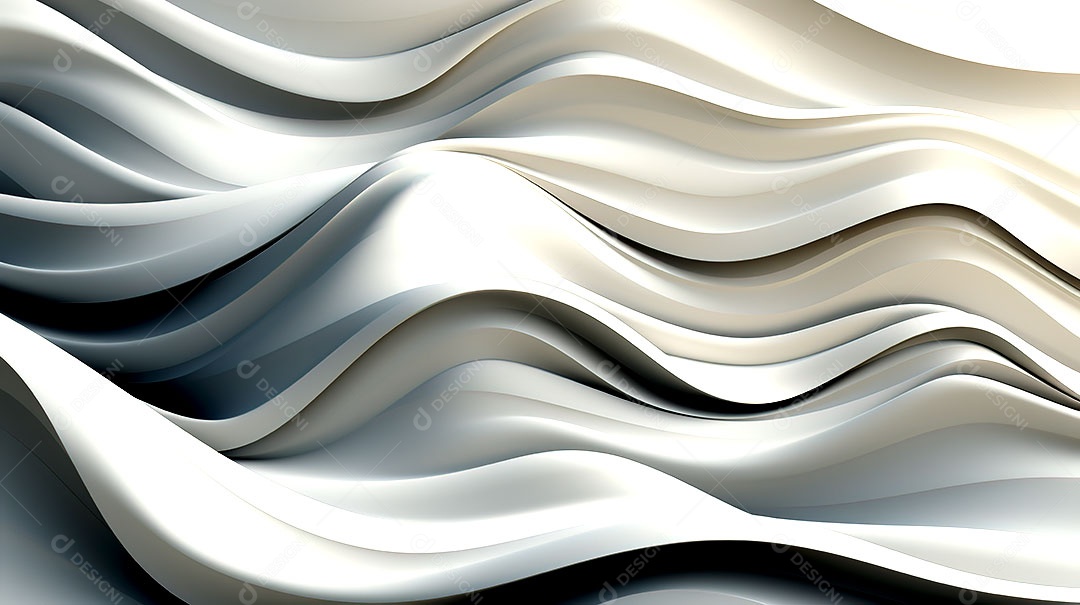 Design de fundo com formas onduladas 3D abstratas