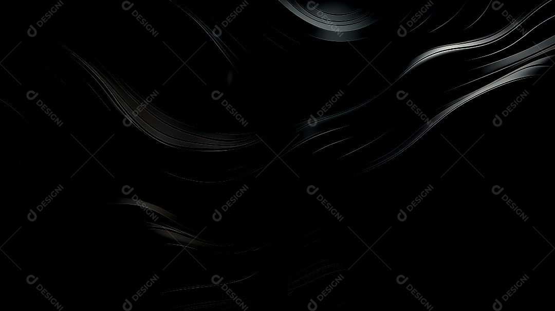 Design de fundo com formas onduladas 3D pretas abstratas