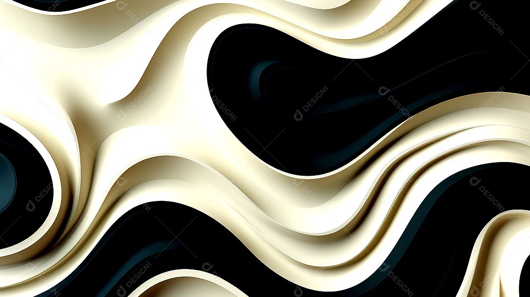 Design de fundo com formas onduladas 3D abstratas