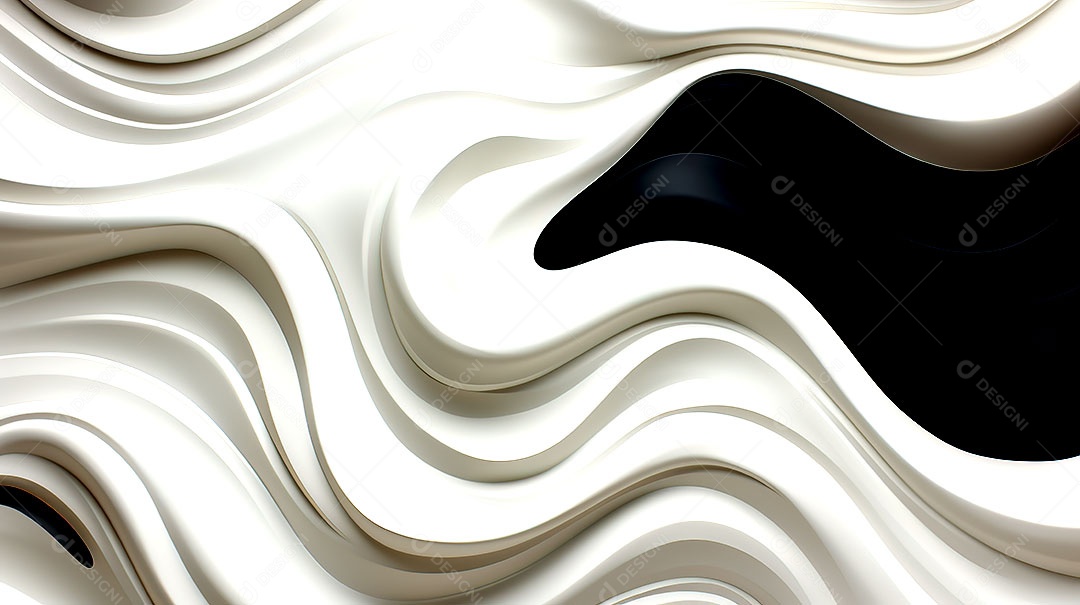 Design de fundo com formas onduladas 3D  abstratas