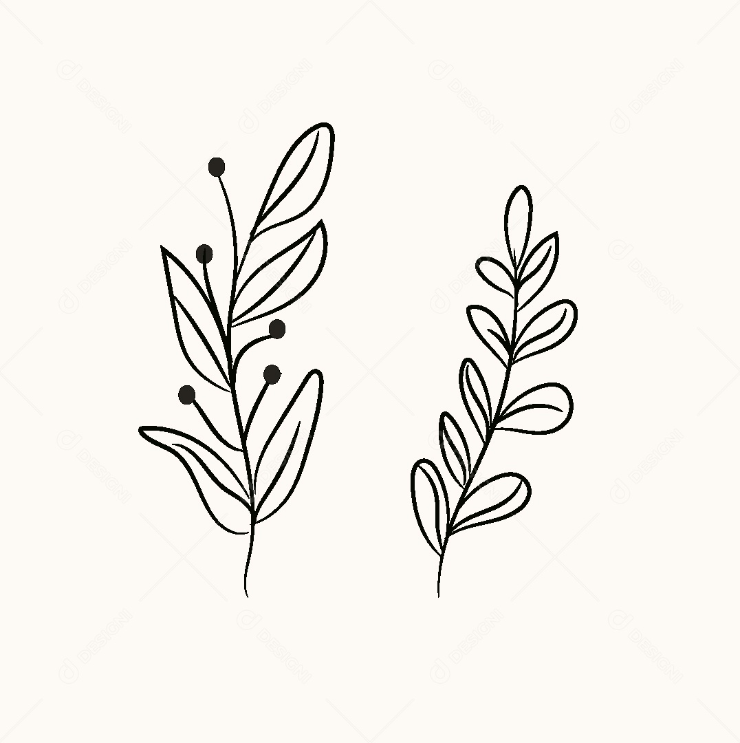 Desenho de Flor Feito a Mão Vetor EPS