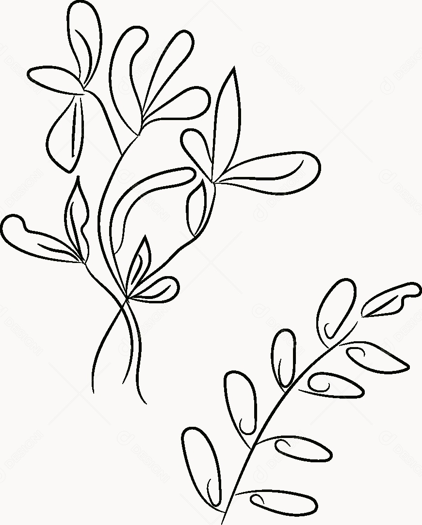Desenho de Flores Feito a Mão Vetor EPS