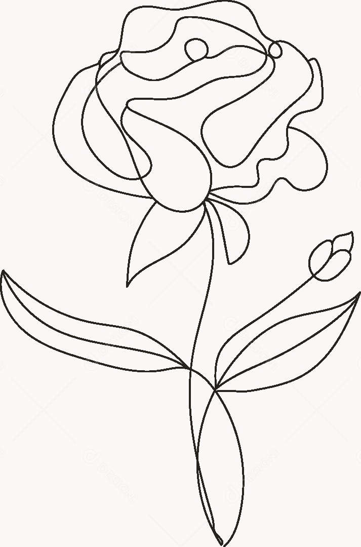 Desenho de Flor Feito a Mão Vetor EPS