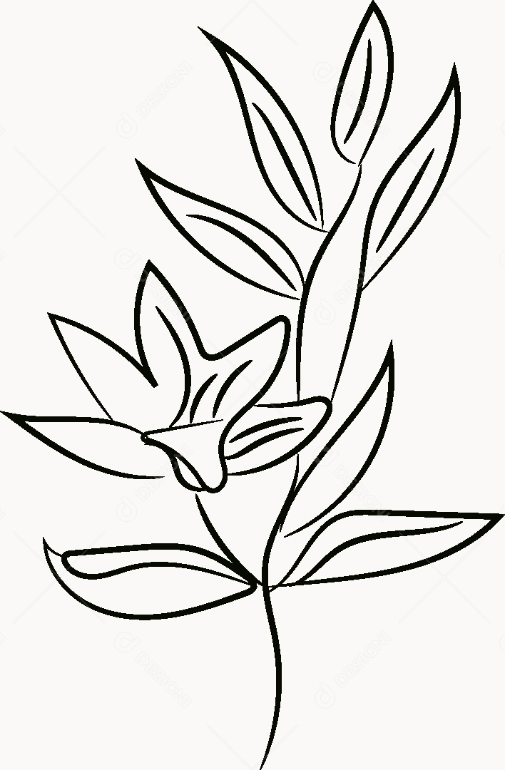 Desenho de Flor Feito a Mão Vetor EPS