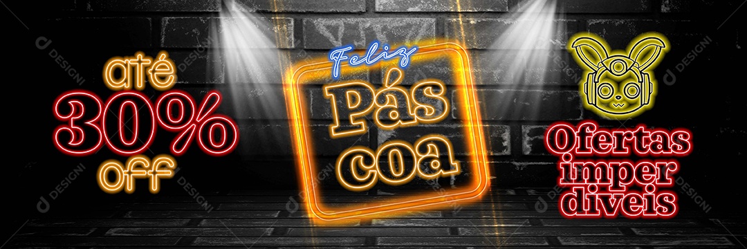 Carrossel Feliz Páscoa Ofertas Imperdíveis Social Media PSD Editável