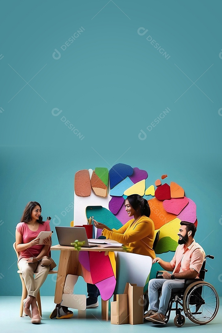 Inclusão pessoas no trabalho integração de adultos com deficiência IA generativa