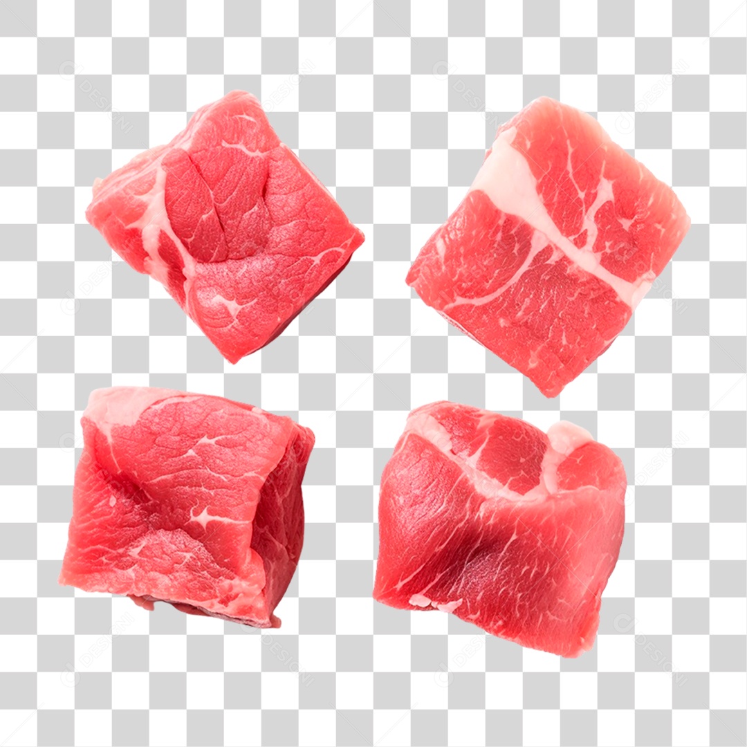 Cubos de Carnes PNG Transparente
