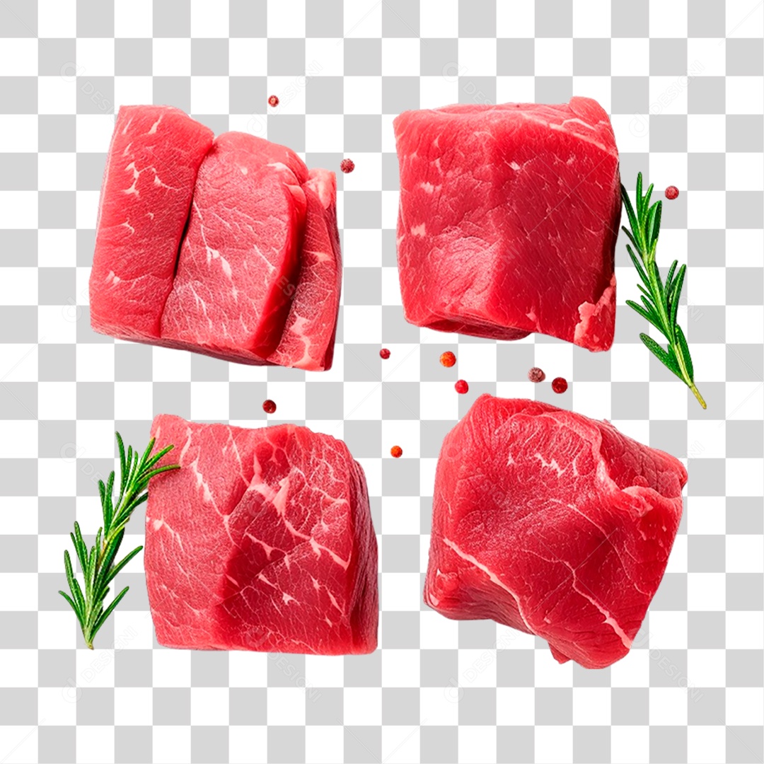 Cubos de Carnes PNG Transparente
