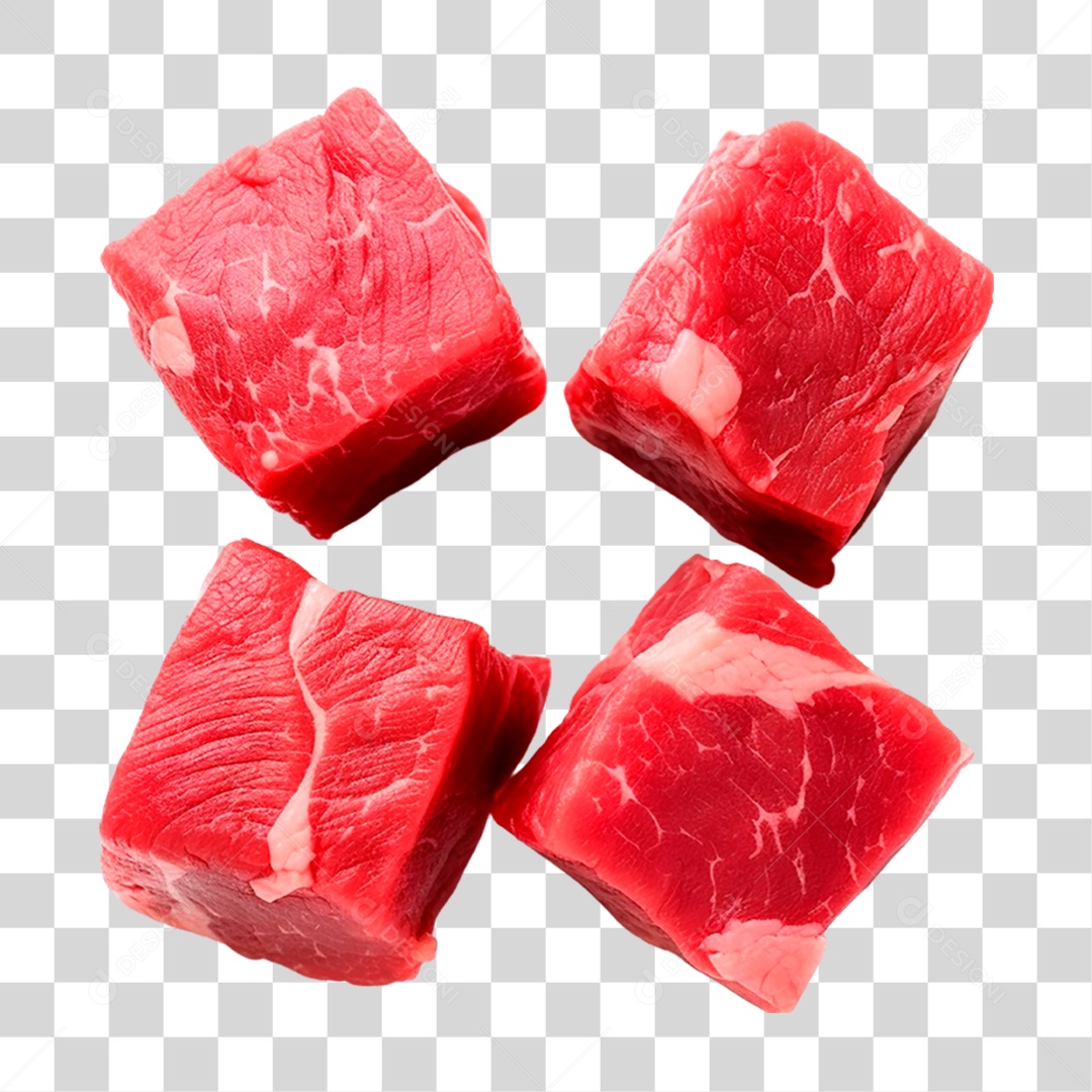 Cubos de Carnes PNG Transparente