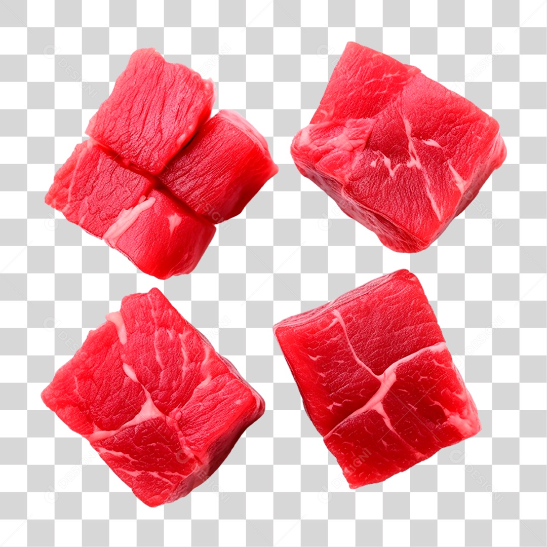 Cubos de Carnes PNG Transparente