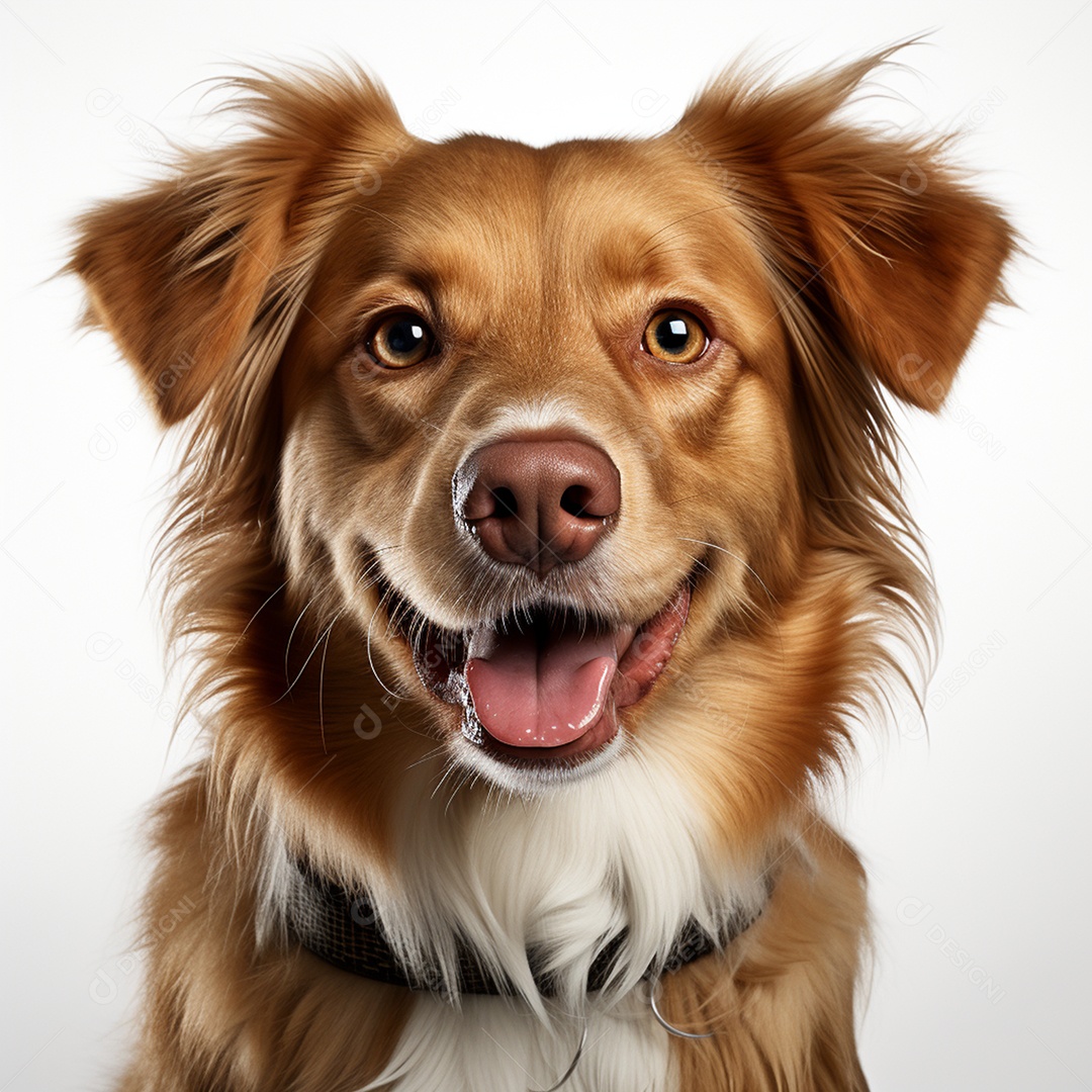 Cachorro sobre fundo isolado