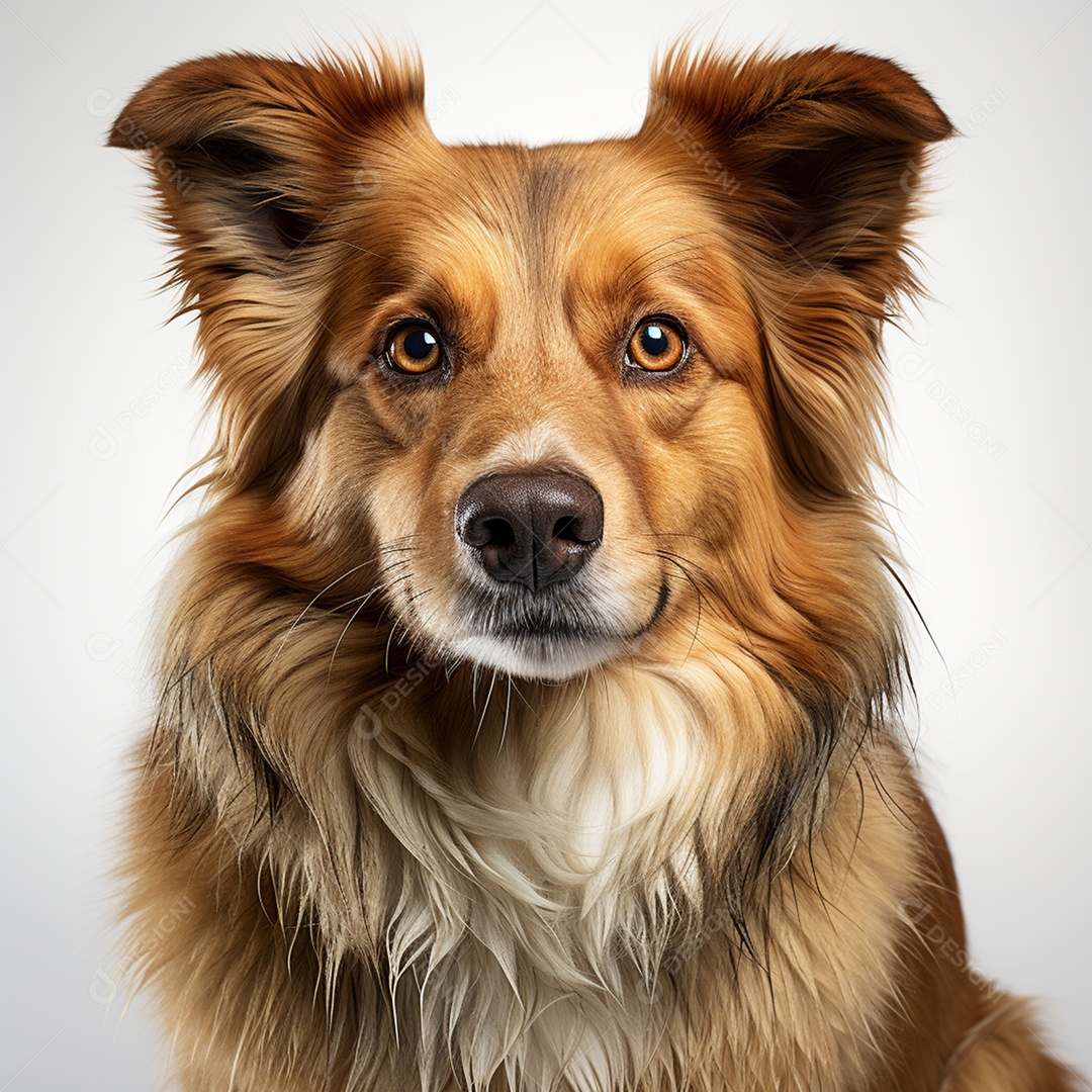 Cachorro sobre fundo isolado