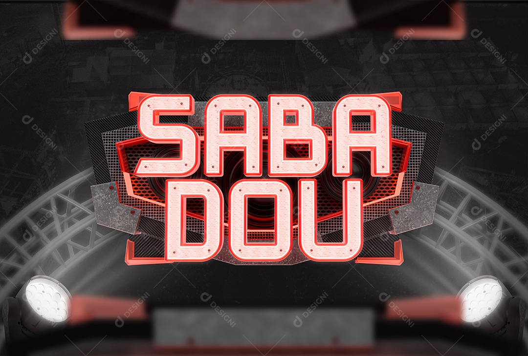 Sabadou Selo D Vermelho e Branco para Composição PSD