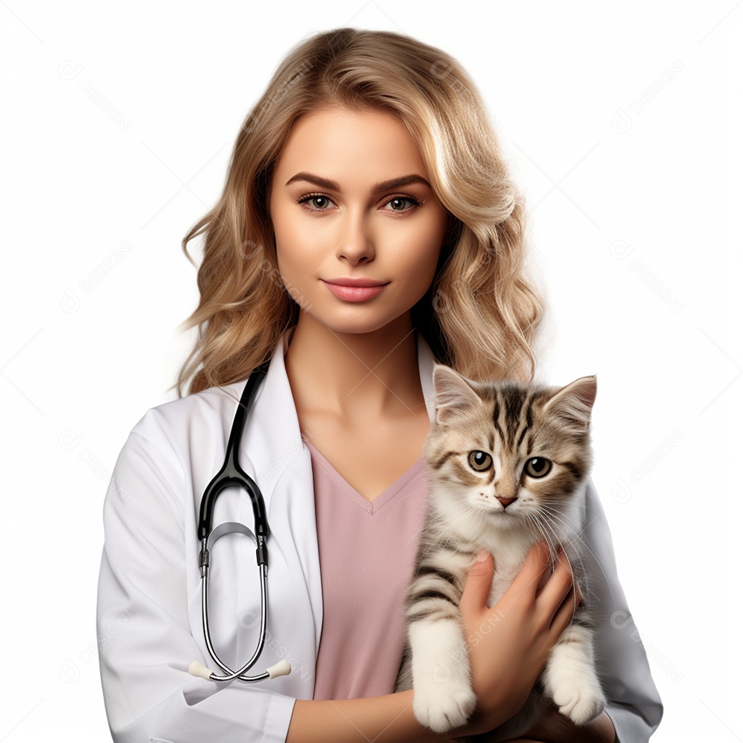 Linda mulher jovem sobre fundo isolado