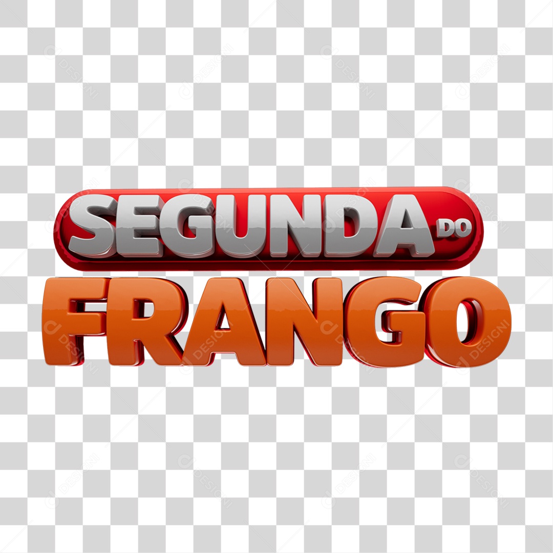 Selo 3D Segunda do Frango PNG Transparente