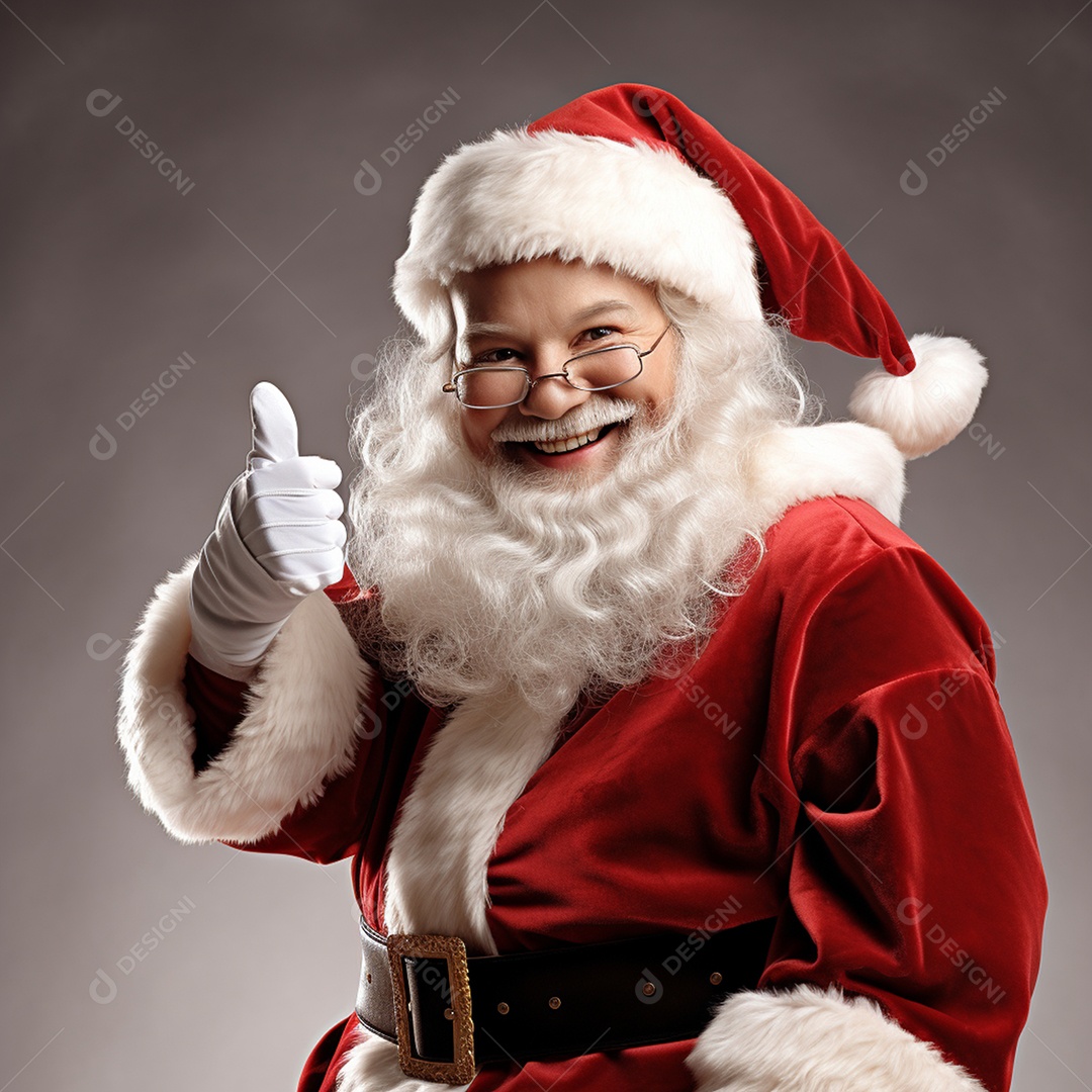 Papai noel sobre fundo isolado