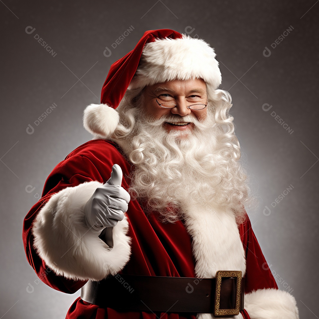 Papai noel sobre fundo isolado