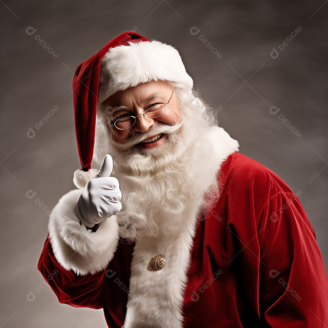 Papai noel sobre fundo isolado