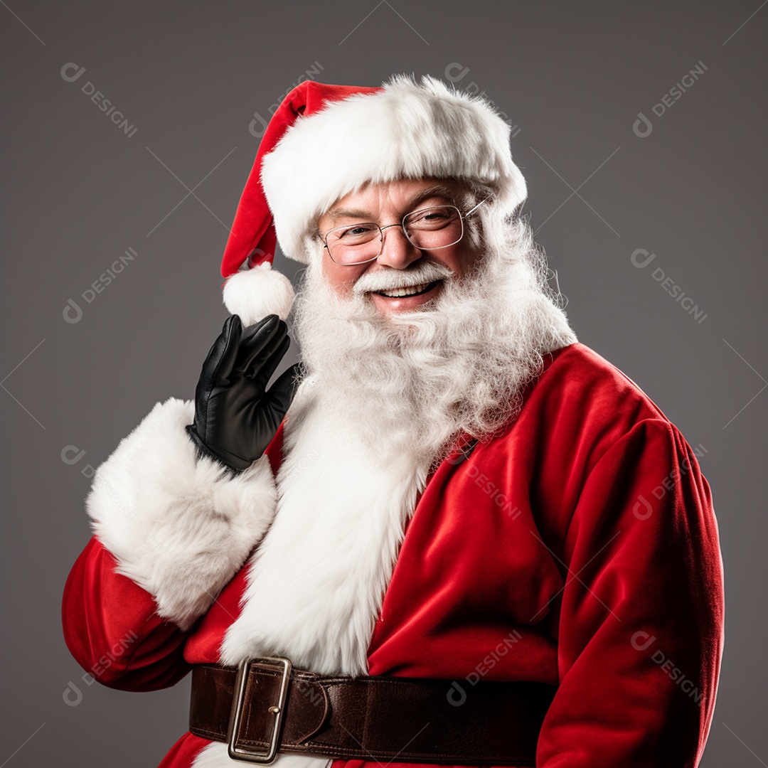 Papai noel sobre fundo isolado