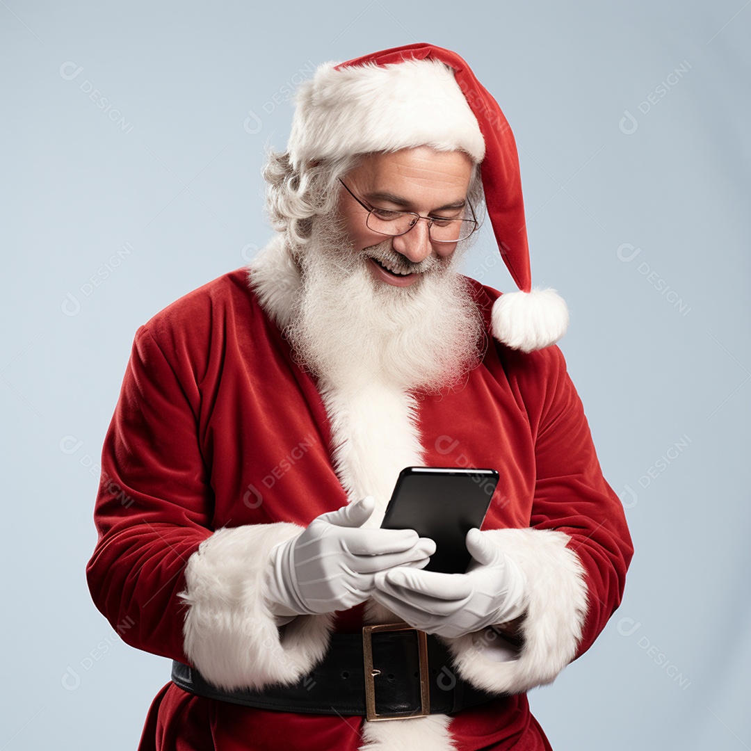 Papai noel sobre fundo isolado