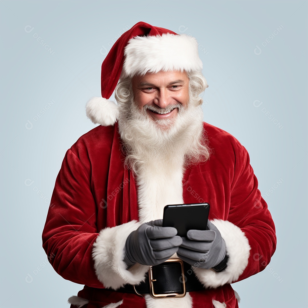 Papai noel sobre fundo isolado