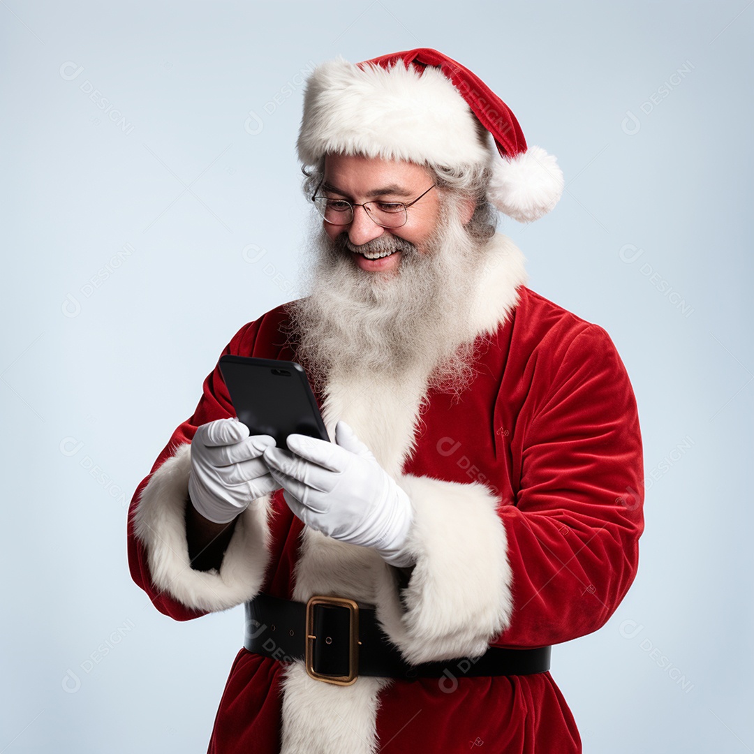 Papai noel sobre fundo isolado