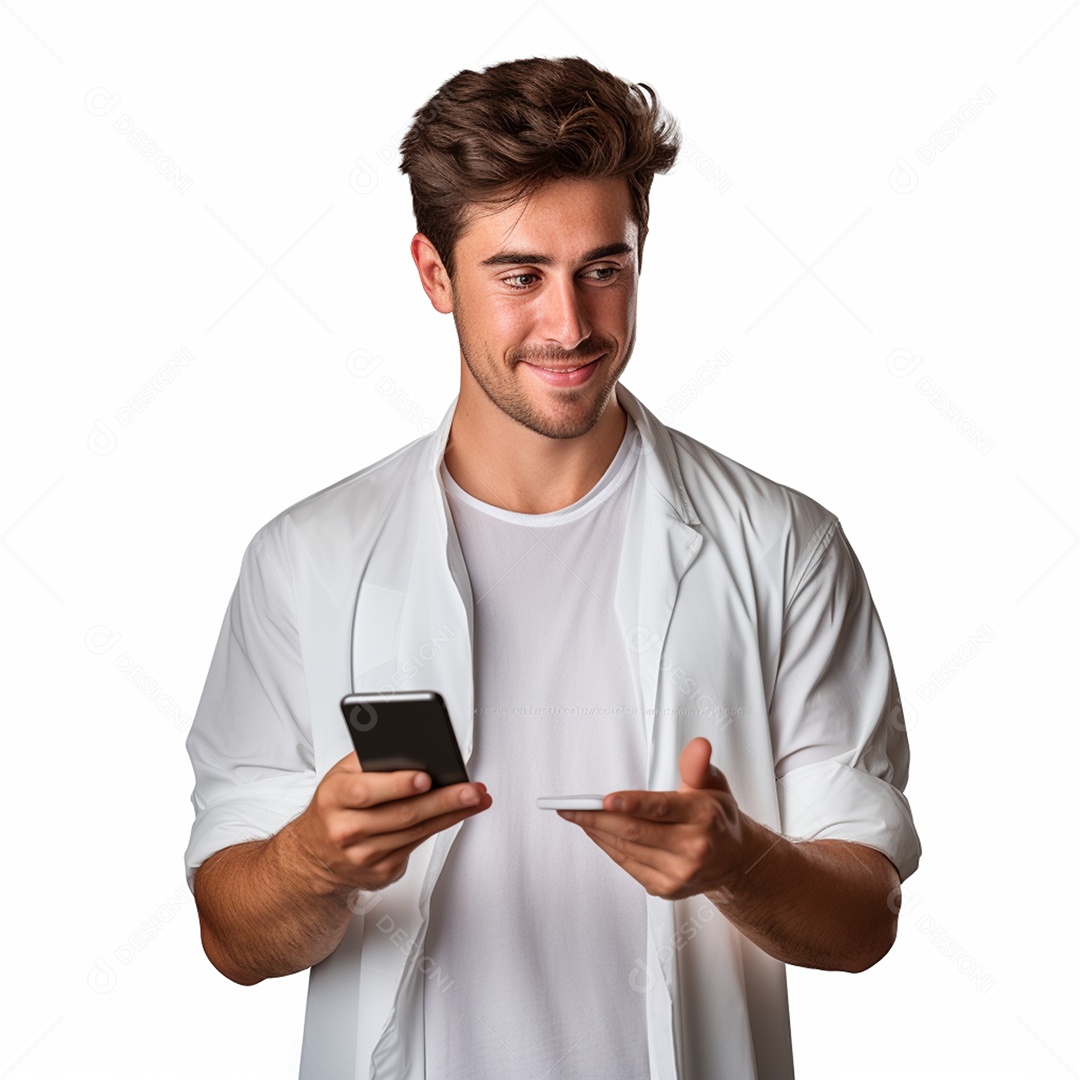 Homem jovem sobre fundo isolado