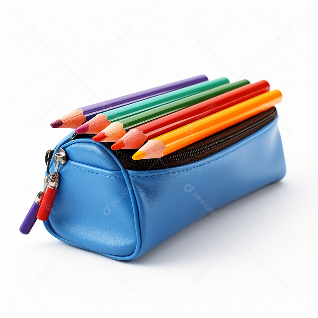 Estojo sobre uma mesa branca