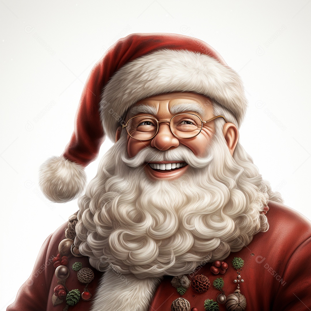 Papai noel sobre fundo isolado