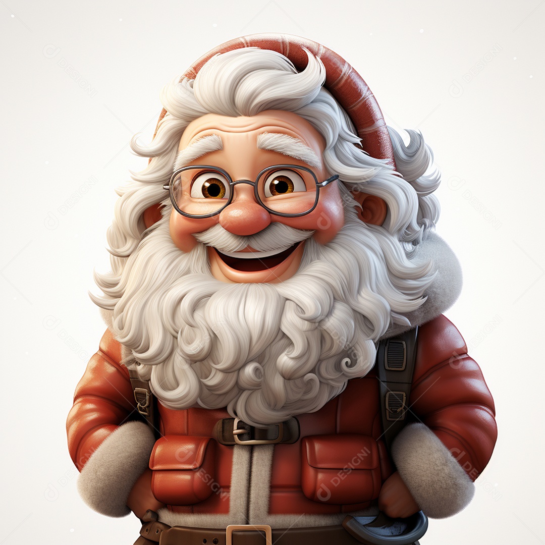 Papai noel sobre fundo isolado