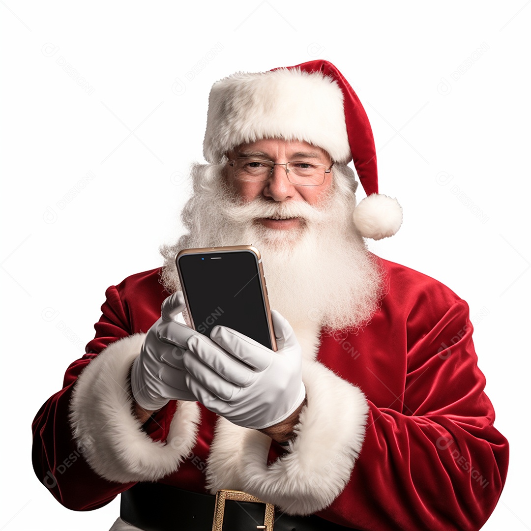 Papai noel sobre fundo isolado