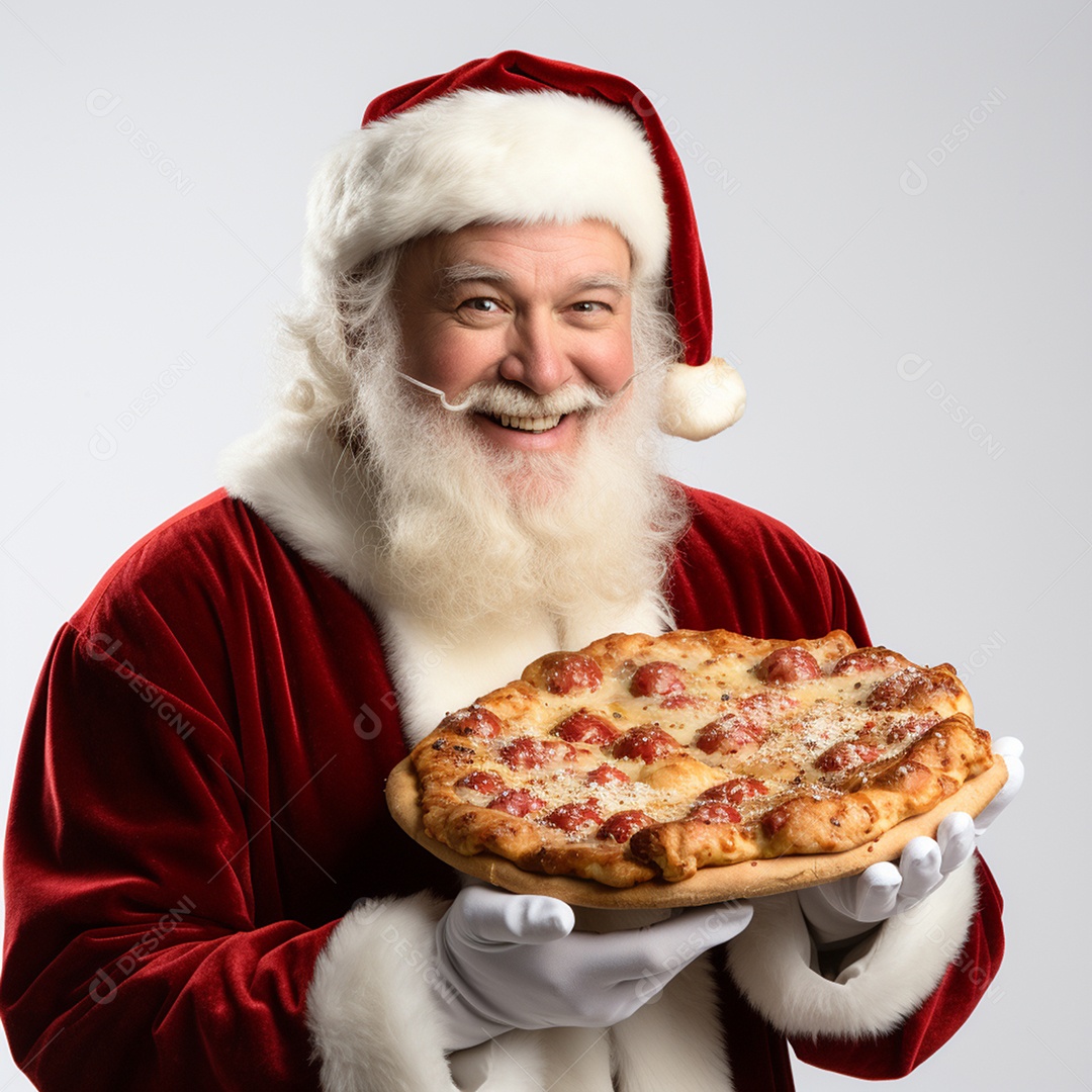 Papai noel sobre fundo isolado