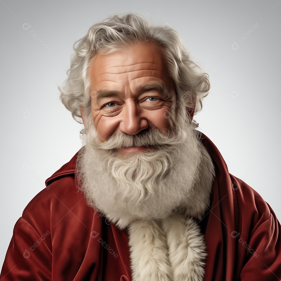 Papai noel sobre fundo isolado