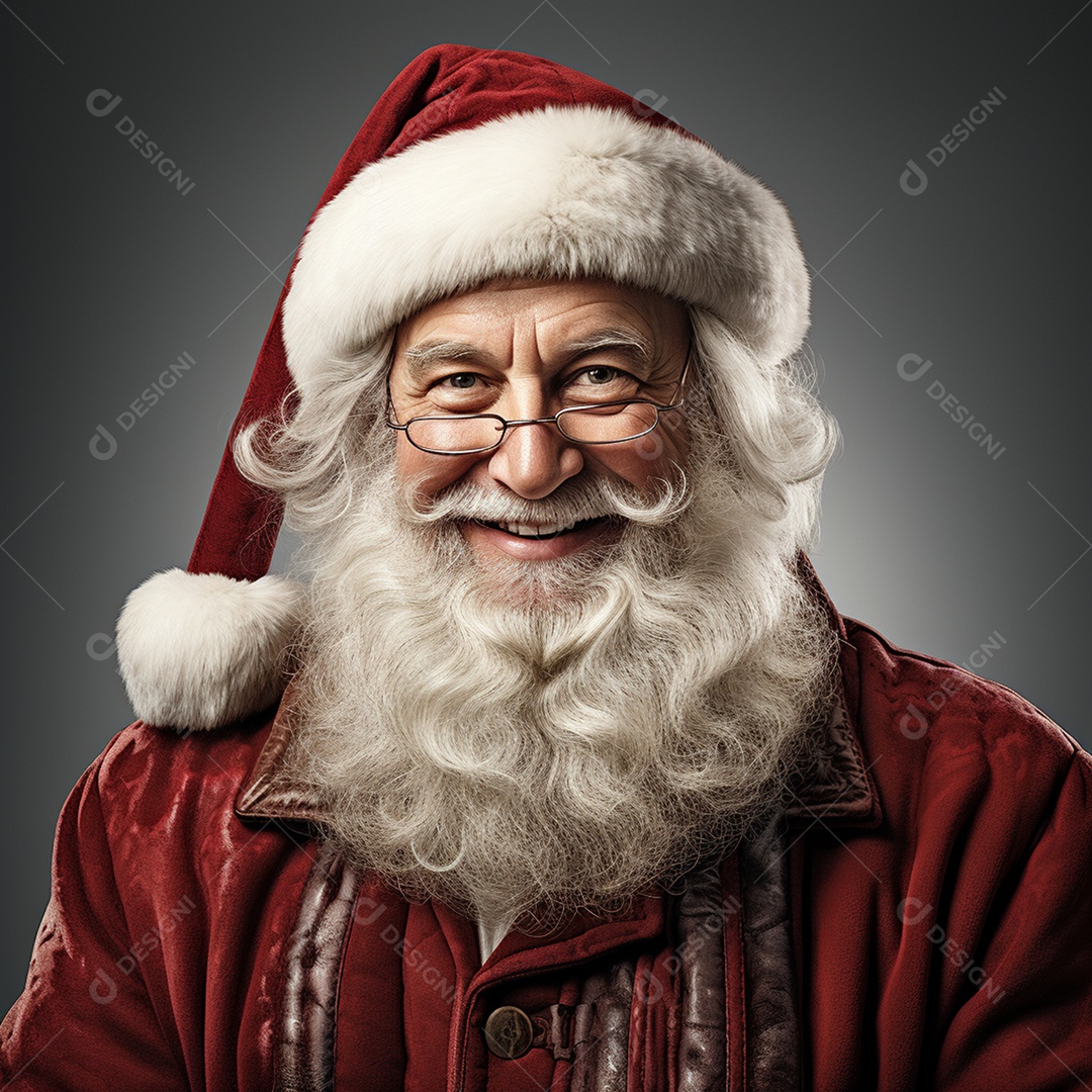 Papai noel sobre fundo isolado